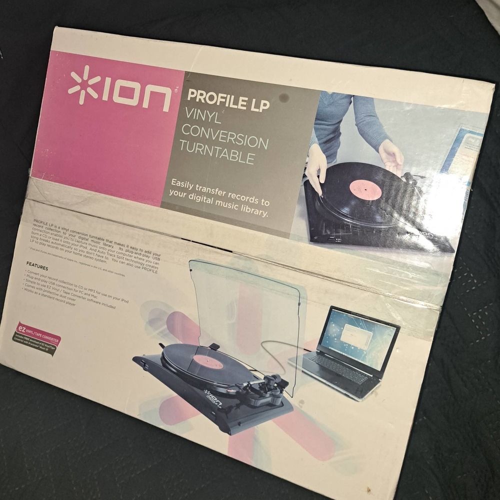 NIB-ION Profile LP Vinyl-to-MP3 Turntable